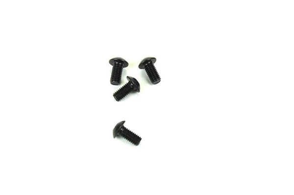 Tekno M3x6mm Button Head Screws (black, 4pcs) w/o header card