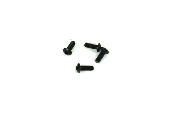 Tekno M3x8mm Button Head Screws (black, 4pcs) w/o header card