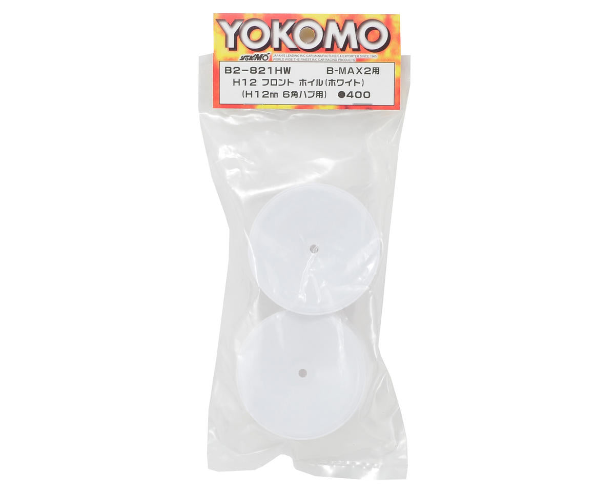 Yokomo 12mm Hex 2WD Front Buggy Wheels (White) (2) (YZ-2/B-MAX2