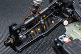 Koswork Kyosho Rear Arm Stiffeners Set Top 1.5mm Carbon Graphite (w/Screws) MP11  KOS04381-13