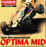 Kyosho Optima Mid 1/10 4wd Off-Road Buggy Kit 30622 w/Koswork Carbon Towers