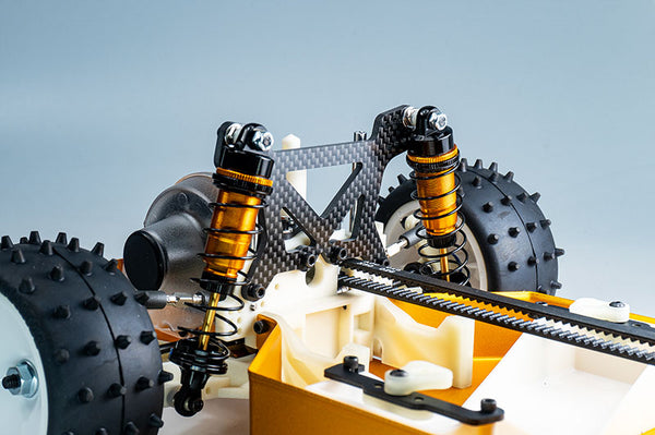 Tours De Suspension En Fibre De Carbone Pour Tamiya TA08 Pro - 10 Pièces - Argent - Renfort Avant Et Arrière - 1/10 4WD