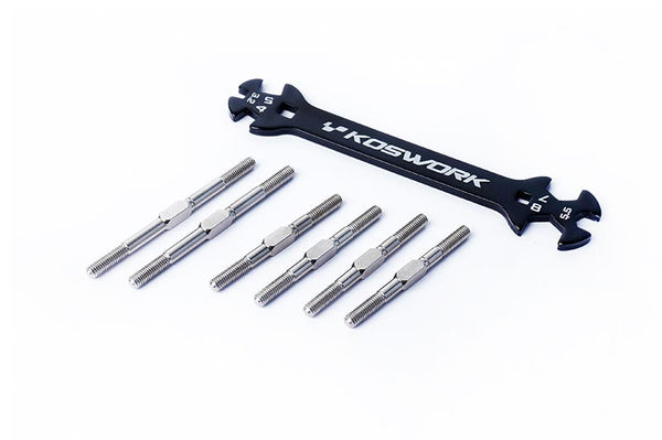 Koswork Kyosho Ultima Steel Heavy Duty Turnbuckle Set (6pcs, w/wrench) Ultima Series