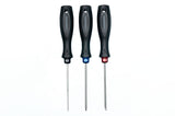 Koswork  KOS13209 HSS Hex Wrench 1.5, 2.0, 2.5&nbsp;&amp;&nbsp;3.0mm (w/100mm Tip) (Light Tri Handle) KOS13209-H15.H20.H25.H30.HSET3.HSET4