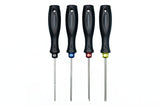 Koswork  KOS13209 HSS Hex Wrench 1.5, 2.0, 2.5&nbsp;&amp;&nbsp;3.0mm (w/100mm Tip) (Light Tri Handle) KOS13209-H15.H20.H25.H30.HSET3.HSET4