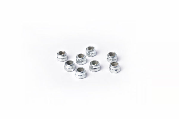 Koswork M2.5 Steel Nylon Lock Nuts Silver (w/container) (8)