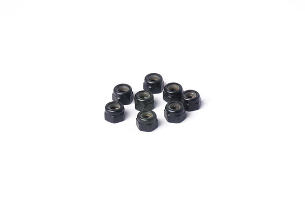 Koswork M3 Steel Nylon Lock Nuts Black (w/container) (8)