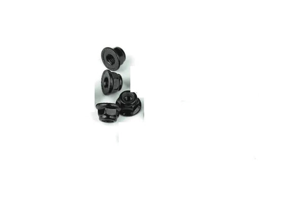 Tekno M4 Locknuts (flanged, black, serrated, 10pcs) w/o header card