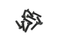 Tekno M3x14mm Flat Head Screws (black, 10pcs) w/o header card