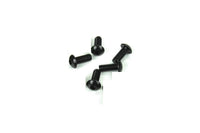 Tekno M4x10mm Button Head Screws (black, 5pcs) w/o header card