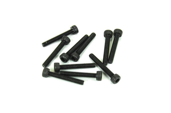 Tekno 3x20mm Cap Head Screws (black, 10pcs) w/o header card