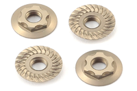 Yokomo 4mm Thin Aluminum Serrated Flanged Nut (4)