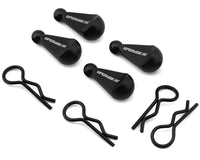 UpGrade RC 1/10 Body Clips with Aluminum Pull Handles (Red)(Black) (4)