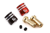 1UP Racing Heatsink Bullet Plug Grips w/5mm Bullets (Black/Red)