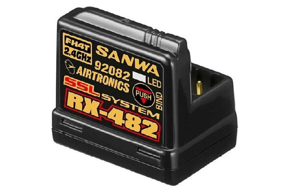 Sanwa/Airtronics RX-482 2.4GHz 4-Channel FHSS-4 SSL Telemetry Receiver w/Internal Antenna DG