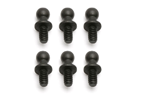 Team Associated .200" Ballstuds, short neck, black, .20. Broached.