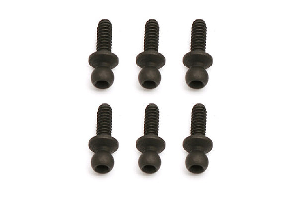 Team Associated .300" Ballstuds, short neck, black, .30 in. Broached.