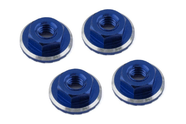 1UP Racing Lockdown UltraLite 4mm Serrated Wheel Nuts (Dark Blue) (4)