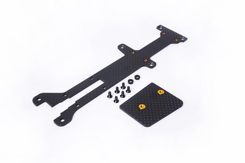TOP BOARD(彫ックマ) Koswork Kyosho Mid Optima 2022 Carbon Radio Plate/ESC Mount
