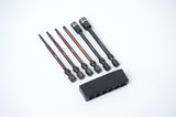 Koswork Nut Driver/Hex Wrench Tip Set 1.5, 2.0, 2.5, 3.0mm Hex & 5.5, 7mm Nut Driver 1/4" Drive Hex