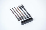 Koswork Nut Driver/Hex Wrench Tip Set 1.5, 2.0, 2.5, 3.0mm Hex & 5.5, 7mm Nut Driver 1/4" Drive Hex