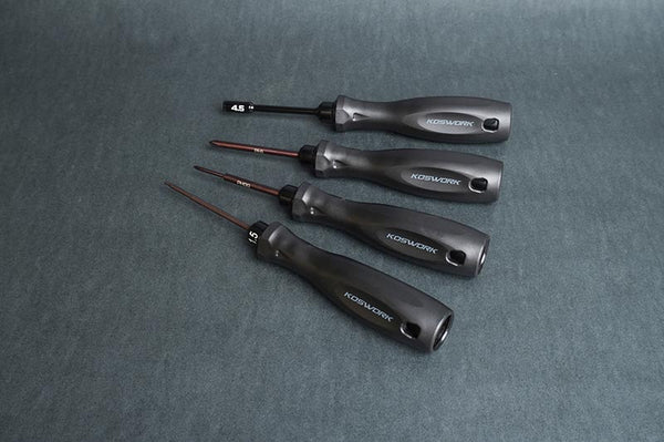 Koswork Mini-Z 4pcs Mini Car Tool Set (H1.5, N4.5, P00 & P1) (Light Tri Handle)
