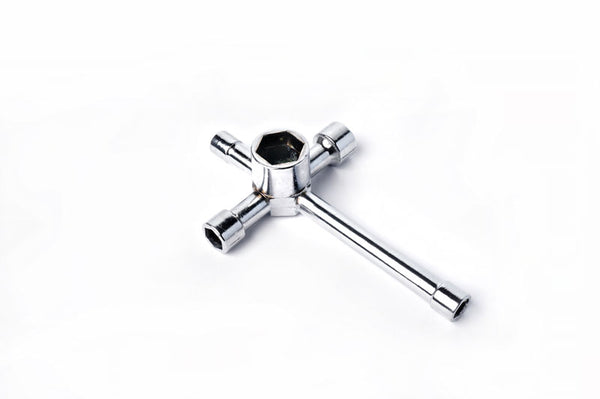 Koswork Glow Plug/Clutch Nut/Wheel Nut Cross Wrench (7, 8, 10, 12 & 17mm) (w/glow plug clip)
