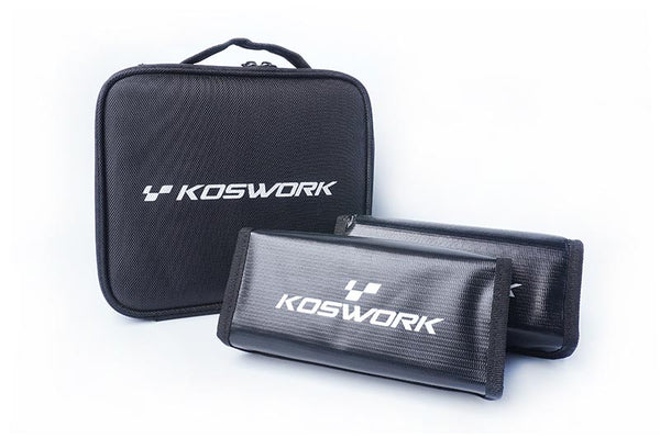 Koswork 260x230x95mm Hard Frame Battery Bag (w/ 2pcs Battery Safety Bags)