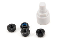Kyosho Steel Wheel Nut Set w/Wrench (Black) (4)