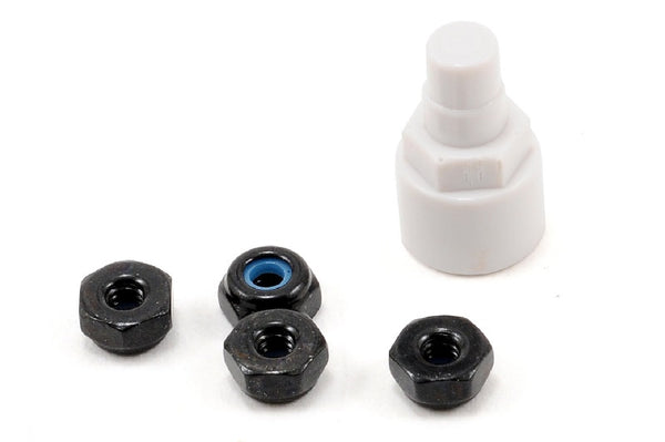 Kyosho Steel Wheel Nut Set w/Wrench (Black) (4)