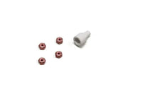 Kyosho Aluminum Wheel Nut Set w/Wrench (Red) (4)