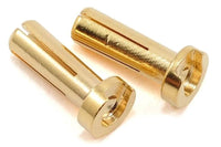 TQ Wire 4mm Low Profile Male Bullet Connectors (Gold) (14mm) (2)