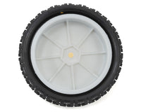 Schumacher "Cut Stagger" Pre-Mounted 2.2" 2WD Buggy Front Turf Tires (2) (Yellow) (White) w/12mm Hex