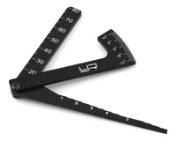 Yeah Racing Aluminum 3-in-1 Camber Gauge (Black)